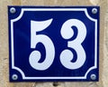 Number 53 Royalty Free Stock Photo