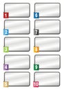 1-10 number boxes Royalty Free Stock Photo