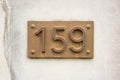 House number 159 Royalty Free Stock Photo