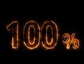100% number Burning wire, Lightning effect