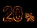 20% number Burning wire, Lightning effect