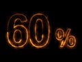 60% number Burning wire, Lightning effect