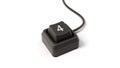 Number 4 button of single key computer keyboard, 3D illustration Royalty Free Stock Photo