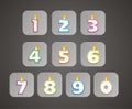 Number candle button