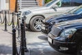 Cars on the Outside in the Parking Lot Royalty Free Stock Photo