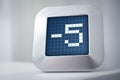 The Number -5 On A Digital Calendar, Thermostat Or Timer Royalty Free Stock Photo