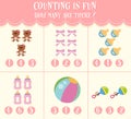 Number counting math worksheet for kids