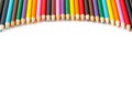 Number of crayons stacked along the arc