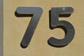 75 stainless steel number mounted