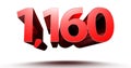 Number 1160. Royalty Free Stock Photo