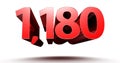 Number 1180. Royalty Free Stock Photo