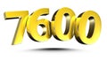 Number 7600. Royalty Free Stock Photo