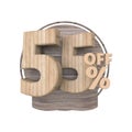 Number 55 3D Rendering Wood Material