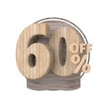 Number 60 3D Rendering Wood Material