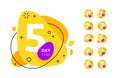 Number of days to go badges last countdown icon