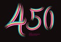 450 number design vector, graphic t shirt, 450 years anniversary celebration logotype colorful line,450th birthday logo, Banner