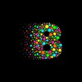 Number 8 in Dispersion Effect, Scattering Circles/Bubbles,Colorful vector