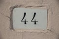 Number 44 Royalty Free Stock Photo