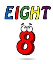 Number eight cartoon number illustration