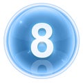 Number eight icon ice Royalty Free Stock Photo