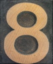 Number eight wooden