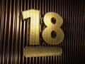 Number 18 number eighteen with small holes Royalty Free Stock Photo