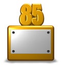 Golden number eighty-five Royalty Free Stock Photo