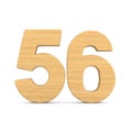 Number fifty six on white background. Isolated 3D illustration