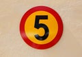 Number five sign Royalty Free Stock Photo