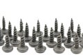 Number of fixings screws Royalty Free Stock Photo