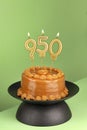 Number of followers or likes - Candle number 950 Royalty Free Stock Photo