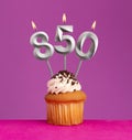 Number of followers or likes - Candle number 850 Royalty Free Stock Photo