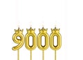 Number of followers or views - Candles form the number 9000 Royalty Free Stock Photo