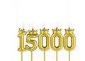 Number of followers or views - Candles form the number 15000 Royalty Free Stock Photo