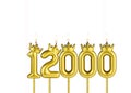 Candles form the number 12000 - Number of followers Royalty Free Stock Photo