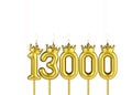 Number of followers or views - Candles form the number 13000 Royalty Free Stock Photo