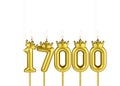 Number of followers or views - Candles form the number 17000 Royalty Free Stock Photo
