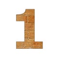 Number one 1 - brick wall texture background Royalty Free Stock Photo