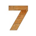 Number seven 7 - brick wall texture background Royalty Free Stock Photo