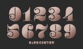 Number font. Font of numbers in classical french didot style Royalty Free Stock Photo