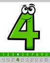 Number four cartoon character illustration