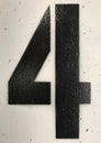 The Number Four in Spraypaint Royalty Free Stock Photo