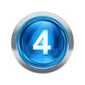 Number fourth icon blue with