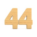 Number fourty four on white background. Isolated 3D illustration