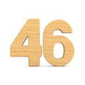 Number fourty six on white background. Isolated 3D illustration
