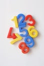 Number fridge magnets Royalty Free Stock Photo