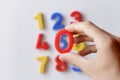 Number fridge magnets Royalty Free Stock Photo