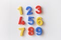 Number fridge magnets Royalty Free Stock Photo