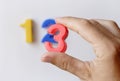 Number fridge magnets Royalty Free Stock Photo