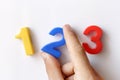 Number fridge magnets Royalty Free Stock Photo